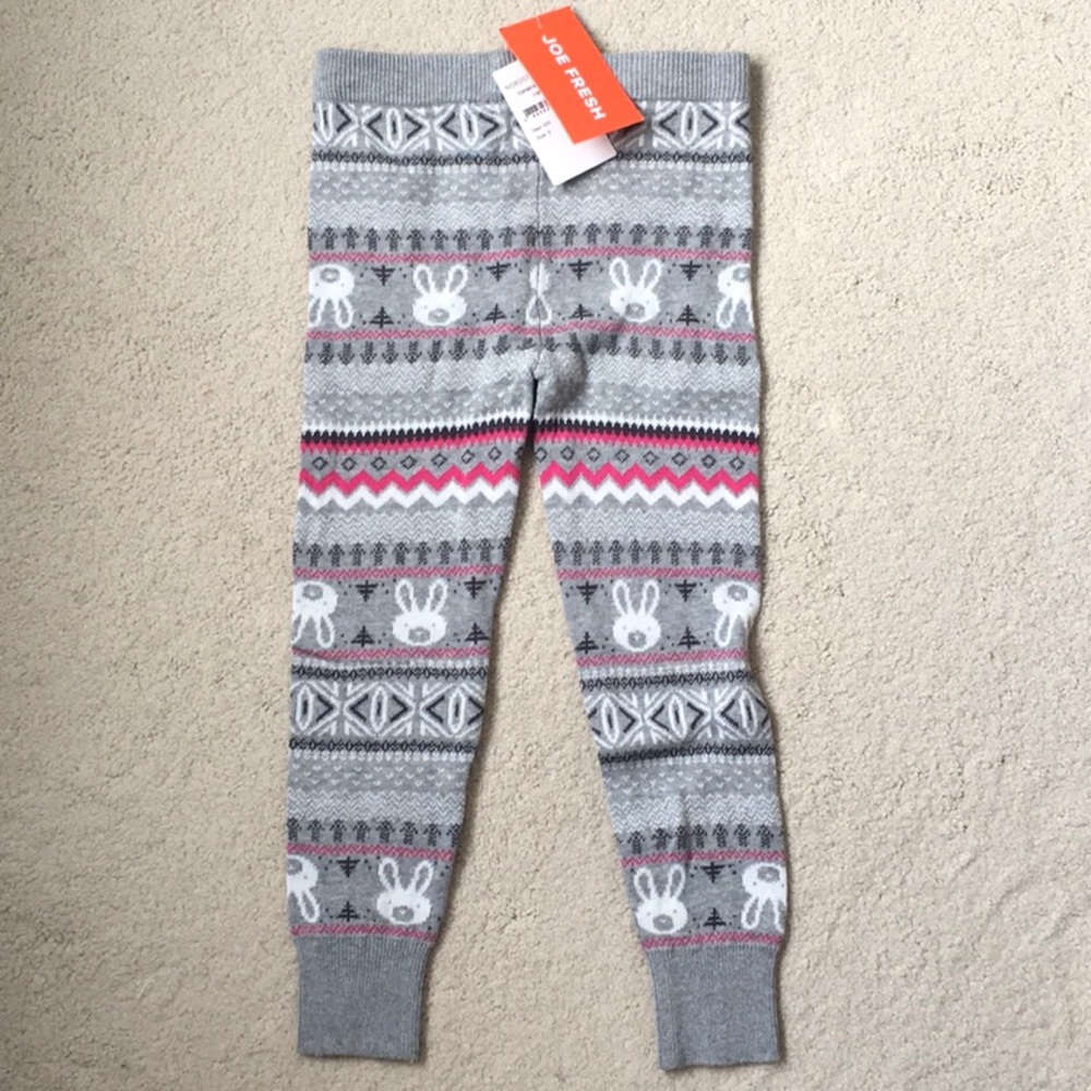 Girls Joe Fresh Fair Isle Sweater Leggings NWT 5